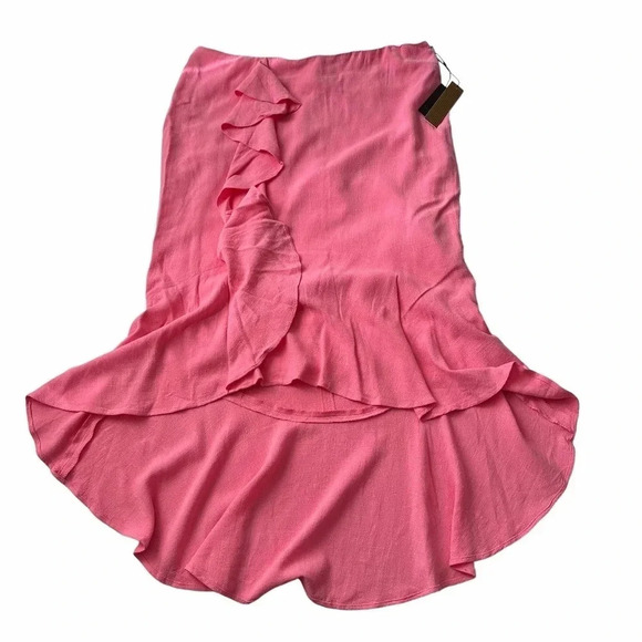 MAREE Pour Toi Pink High low Maxi Skirt size 14 - Picture 1 of 8